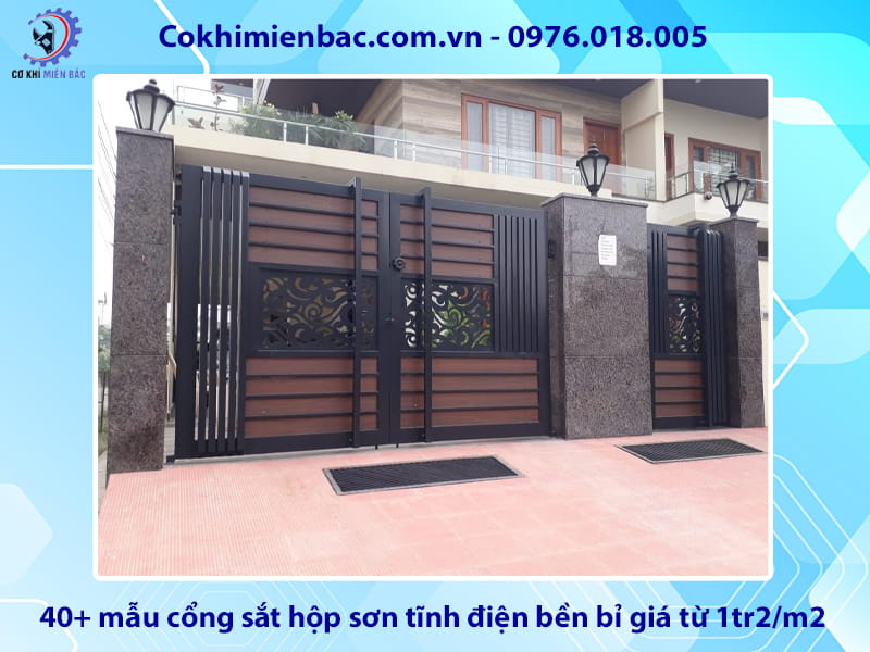 40+ mẫu cổng sắt hộp sơn tĩnh điện bền bỉ giá từ 1tr2/m2 40+ mẫu cổng sắt hộp sơn tĩnh điện bền bỉ giá từ 1tr2/m2
