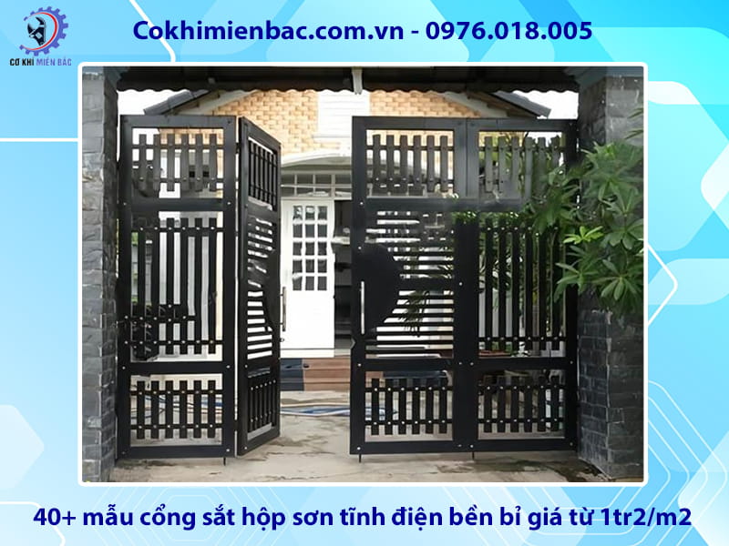 40+ mẫu cổng sắt hộp sơn tĩnh điện bền bỉ giá từ 1tr2/m2 40+ mẫu cổng sắt hộp sơn tĩnh điện bền bỉ giá từ 1tr2/m2