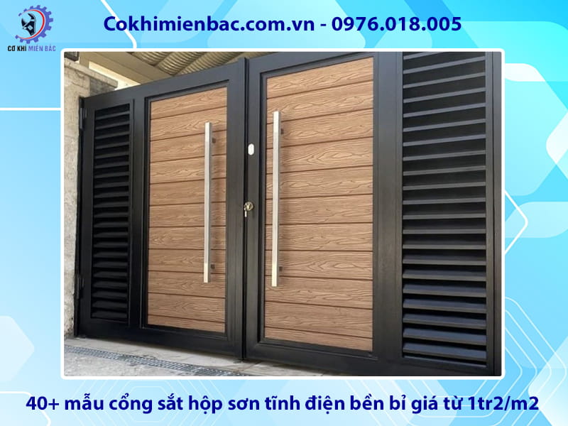 40+ mẫu cổng sắt hộp sơn tĩnh điện bền bỉ giá từ 1tr2/m2