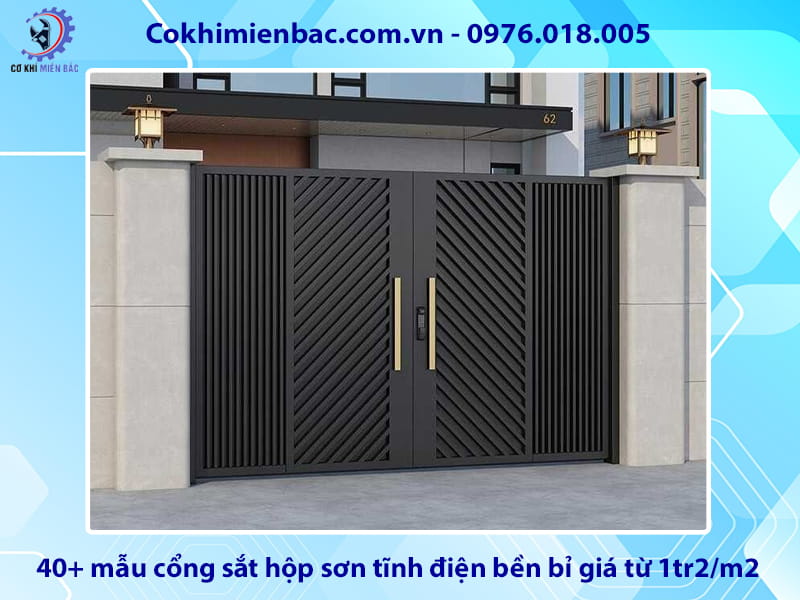 40+ mẫu cổng sắt hộp sơn tĩnh điện bền bỉ giá từ 1tr2/m2 40+ mẫu cổng sắt hộp sơn tĩnh điện bền bỉ giá từ 1tr2/m2