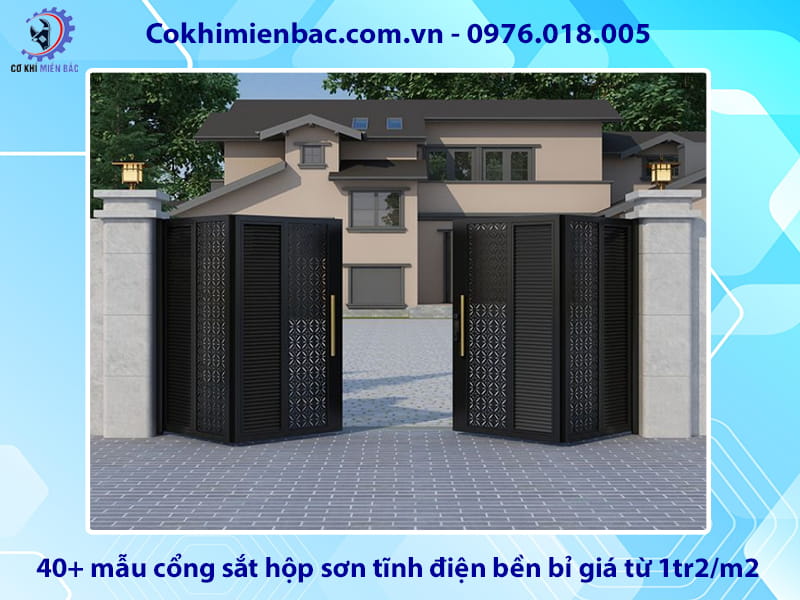 40+ mẫu cổng sắt hộp sơn tĩnh điện bền bỉ giá từ 1tr2/m2 40+ mẫu cổng sắt hộp sơn tĩnh điện bền bỉ giá từ 1tr2/m2