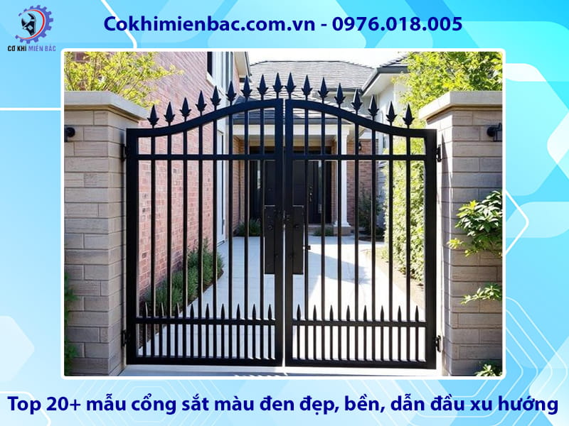 Top 20+ mẫu cổng sắt màu đen đẹp, bền, dẫn đầu xu hướng Top 20+ mẫu cổng sắt màu đen đẹp, bền, dẫn đầu xu hướng