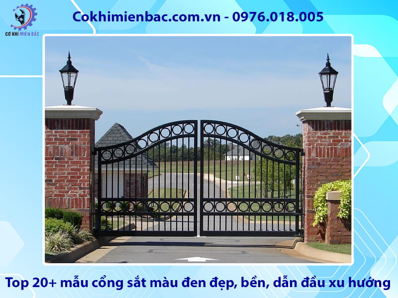 Top 20+ mẫu cổng sắt màu đen đẹp, bền, dẫn đầu xu hướng Top 20+ mẫu cổng sắt màu đen đẹp, bền, dẫn đầu xu hướng