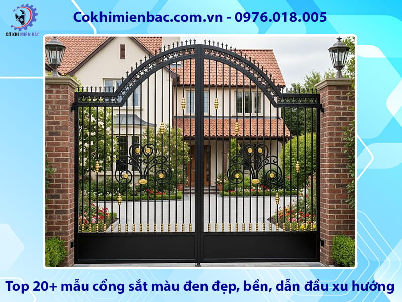 Top 20+ mẫu cổng sắt màu đen đẹp, bền, dẫn đầu xu hướng Top 20+ mẫu cổng sắt màu đen đẹp, bền, dẫn đầu xu hướng