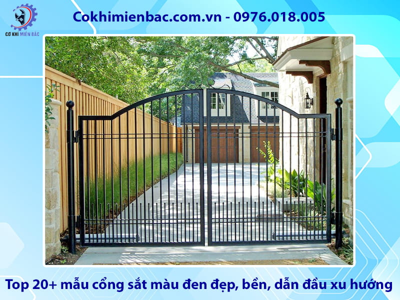 Top 20+ mẫu cổng sắt màu đen đẹp, bền, dẫn đầu xu hướng Top 20+ mẫu cổng sắt màu đen đẹp, bền, dẫn đầu xu hướng