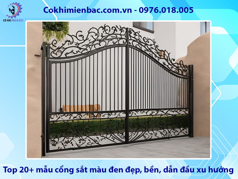 Top 20+ mẫu cổng sắt màu đen đẹp, bền, dẫn đầu xu hướng Top 20+ mẫu cổng sắt màu đen đẹp, bền, dẫn đầu xu hướng