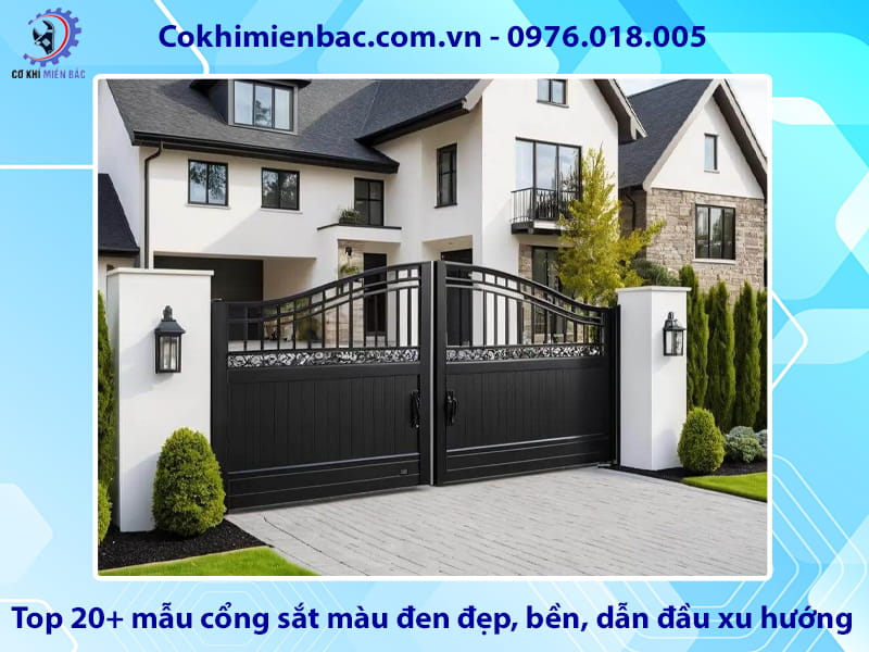 Top 20+ mẫu cổng sắt màu đen đẹp, bền, dẫn đầu xu hướng Top 20+ mẫu cổng sắt màu đen đẹp, bền, dẫn đầu xu hướng