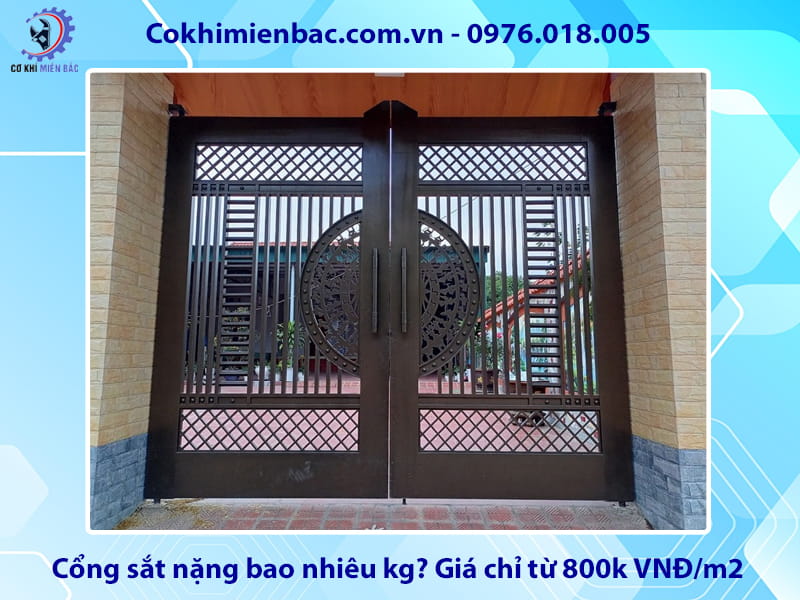 Cổng sắt nặng bao nhiêu kg? Giá chỉ từ 800k VNĐ/m2