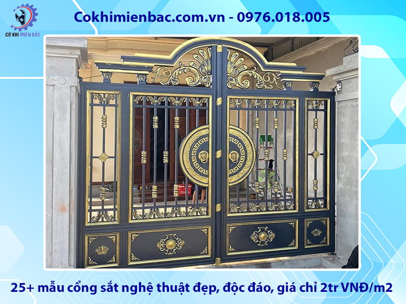 25+ mẫu cổng sắt nghệ thuật đẹp, độc đáo, giá chỉ 2tr VNĐ/m2