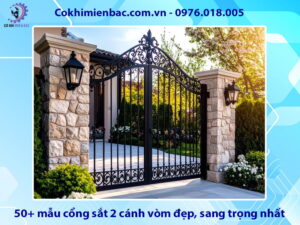 50+ mẫu cổng sắt 2 cánh vòm đẹp, sang trọng nhất 2026