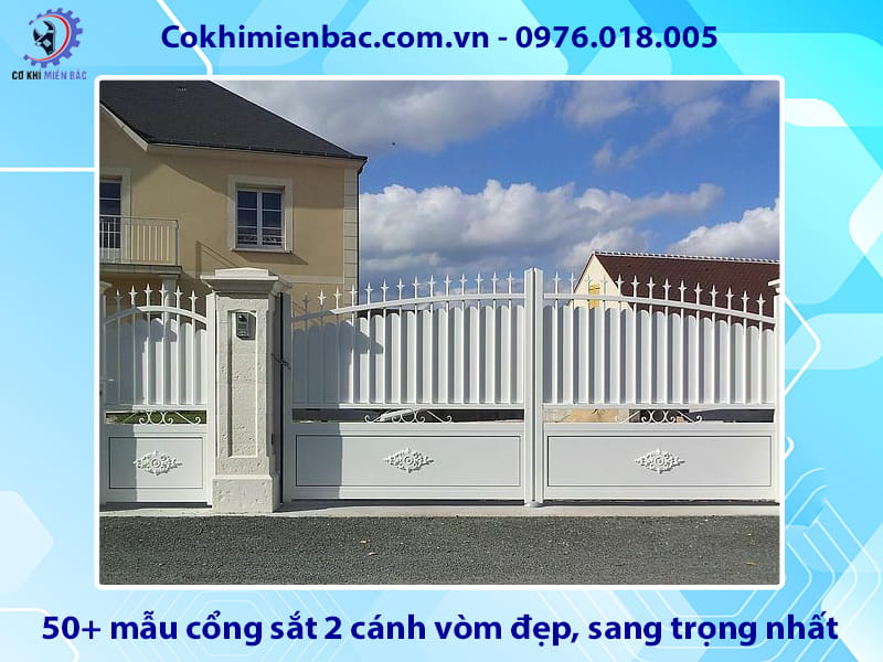 50+ mẫu cổng sắt 2 cánh vòm đẹp, sang trọng nhất 2026