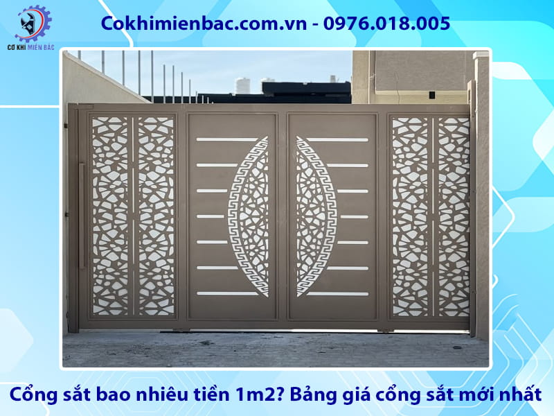 Cổng sắt bao nhiêu tiền 1m2? Bảng giá cổng sắt mới nhất