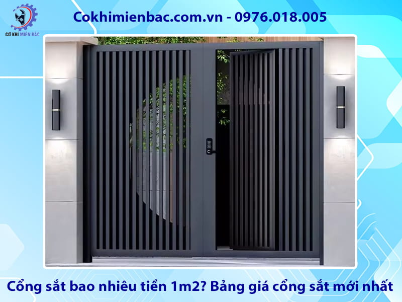 Cổng sắt bao nhiêu tiền 1m2? Bảng giá cổng sắt mới nhất