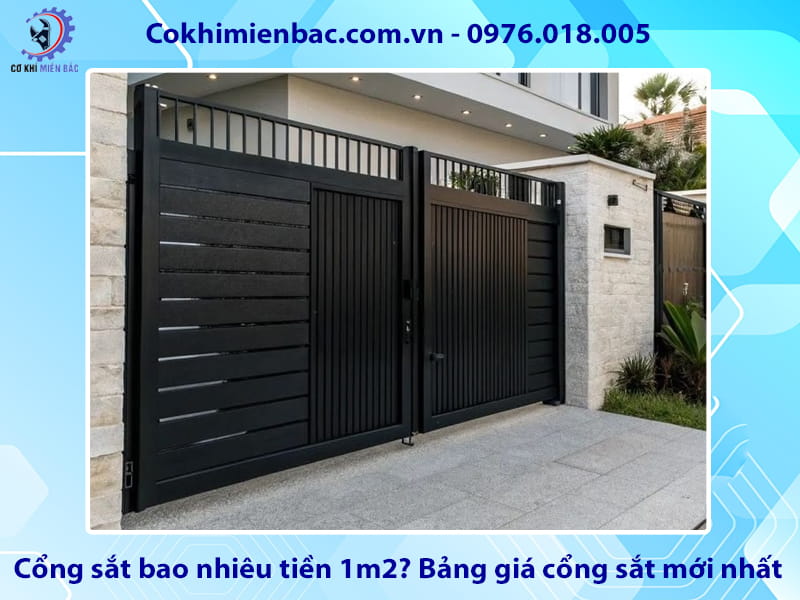 Cổng sắt bao nhiêu tiền 1m2? Bảng giá cổng sắt mới nhất