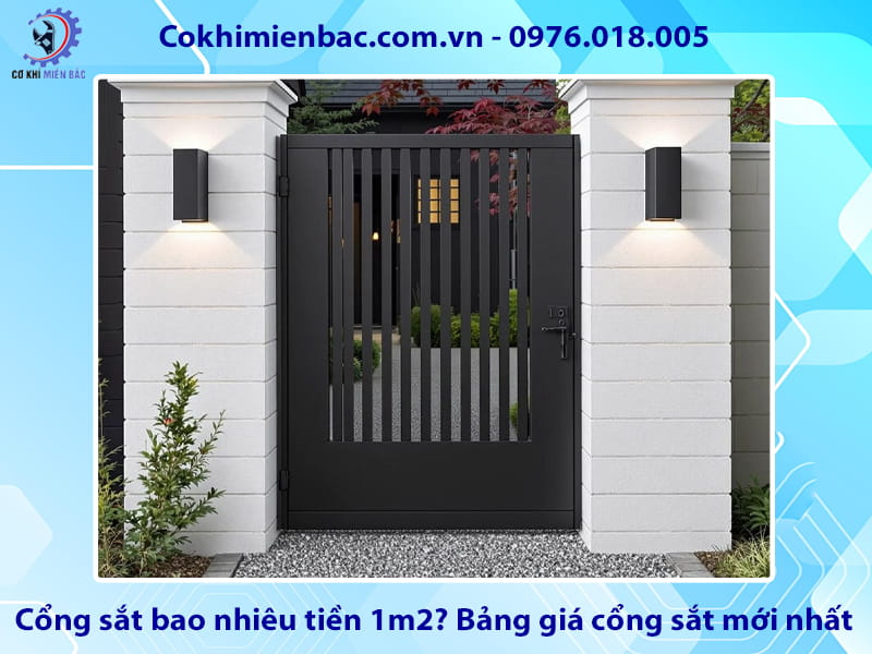 Cổng sắt bao nhiêu tiền 1m2? Bảng giá cổng sắt mới nhất