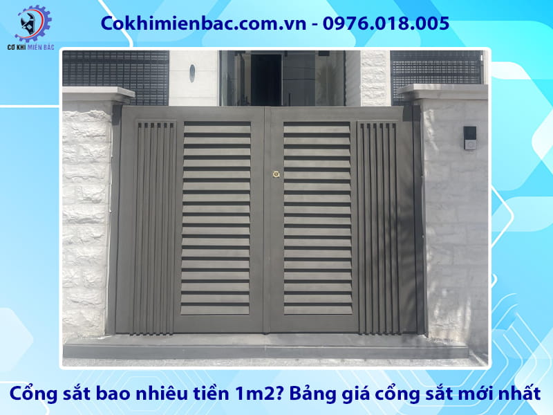 Cổng sắt bao nhiêu tiền 1m2? Bảng giá cổng sắt mới nhất