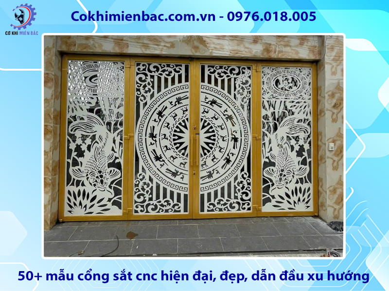 50+ mẫu cổng sắt cnc hiện đại, đẹp, dẫn đầu xu hướng
