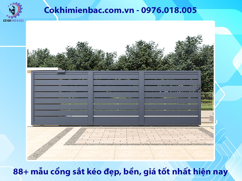 88+ mẫu cổng sắt kéo đẹp, bền, giá tốt nhất hiện nay