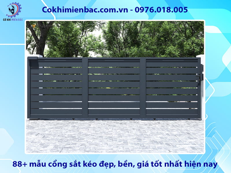 88+ mẫu cổng sắt kéo đẹp, bền, giá tốt nhất hiện nay