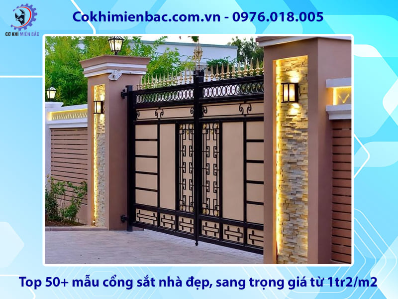 Top 50+ mẫu cổng sắt nhà đẹp, sang trọng giá từ 1tr2/m2 Top 50+ mẫu cổng sắt nhà đẹp, sang trọng giá từ 1tr2/m2