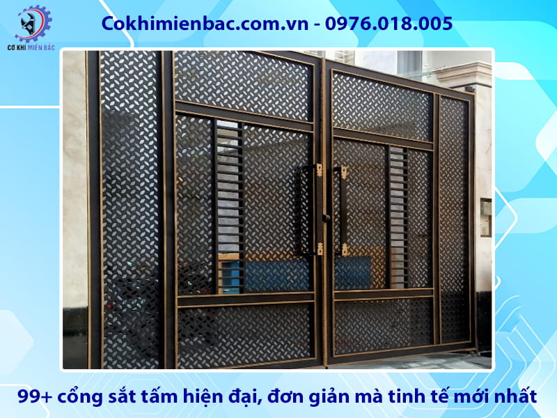 99+ cổng sắt tấm hiện đại, đơn giản mà tinh tế mới nhất