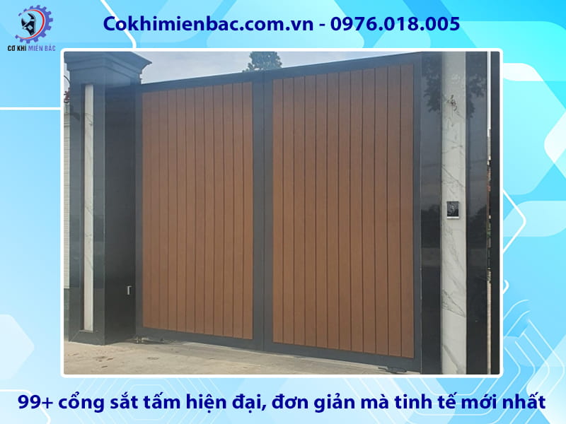 99+ cổng sắt tấm hiện đại, đơn giản mà tinh tế mới nhất