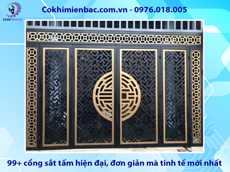 99+ cổng sắt tấm hiện đại, đơn giản mà tinh tế mới nhất