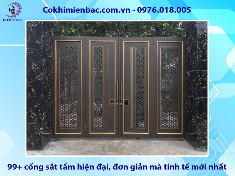 99+ cổng sắt tấm hiện đại, đơn giản mà tinh tế mới nhất