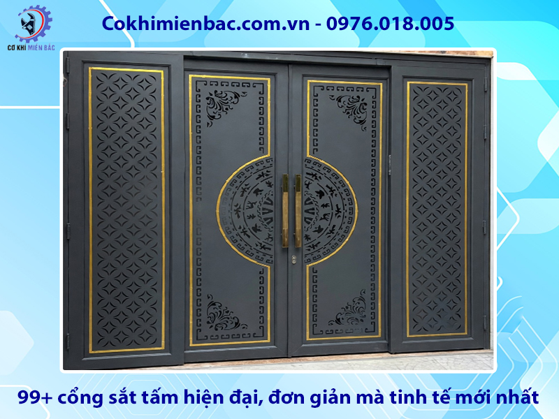 99+ cổng sắt tấm hiện đại, đơn giản mà tinh tế mới nhất