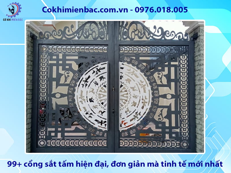 99+ cổng sắt tấm hiện đại, đơn giản mà tinh tế mới nhất