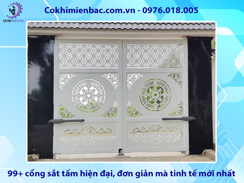 99+ cổng sắt tấm hiện đại, đơn giản mà tinh tế mới nhất