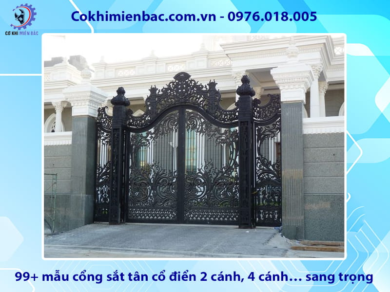 99+ mẫu cổng sắt tân cổ điển 2 cánh, 4 cánh… sang trọng 99+ mẫu cổng sắt tân cổ điển 2 cánh, 4 cánh… sang trọng