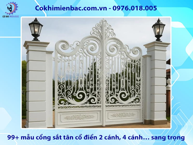 99+ mẫu cổng sắt tân cổ điển 2 cánh, 4 cánh… sang trọng 99+ mẫu cổng sắt tân cổ điển 2 cánh, 4 cánh… sang trọng