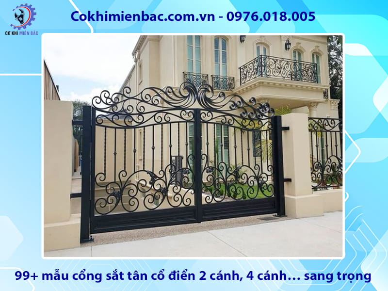 99+ mẫu cổng sắt tân cổ điển 2 cánh, 4 cánh… sang trọng 99+ mẫu cổng sắt tân cổ điển 2 cánh, 4 cánh… sang trọng
