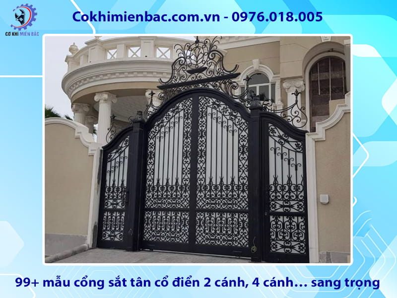 99+ mẫu cổng sắt tân cổ điển 2 cánh, 4 cánh… sang trọng 99+ mẫu cổng sắt tân cổ điển 2 cánh, 4 cánh… sang trọng