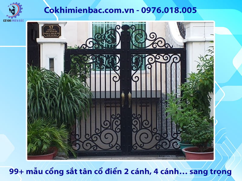 99+ mẫu cổng sắt tân cổ điển 2 cánh, 4 cánh… sang trọng 99+ mẫu cổng sắt tân cổ điển 2 cánh, 4 cánh… sang trọng