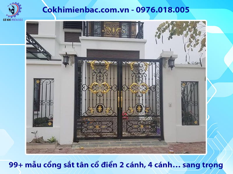 99+ mẫu cổng sắt tân cổ điển 2 cánh, 4 cánh… sang trọng 99+ mẫu cổng sắt tân cổ điển 2 cánh, 4 cánh… sang trọng