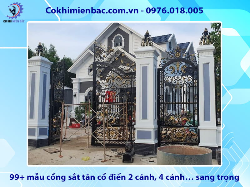99+ mẫu cổng sắt tân cổ điển 2 cánh, 4 cánh… sang trọng 99+ mẫu cổng sắt tân cổ điển 2 cánh, 4 cánh… sang trọng