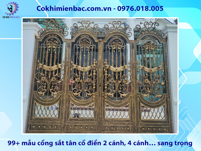 99+ mẫu cổng sắt tân cổ điển 2 cánh, 4 cánh… sang trọng 99+ mẫu cổng sắt tân cổ điển 2 cánh, 4 cánh… sang trọng