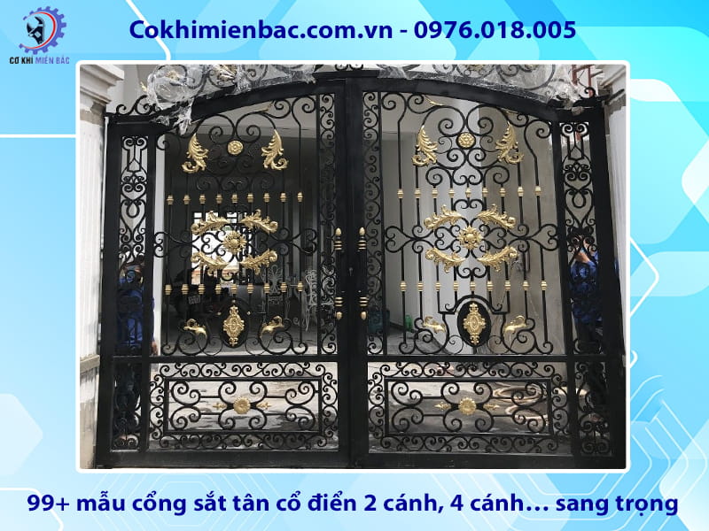 99+ mẫu cổng sắt tân cổ điển 2 cánh, 4 cánh… sang trọng 99+ mẫu cổng sắt tân cổ điển 2 cánh, 4 cánh… sang trọng