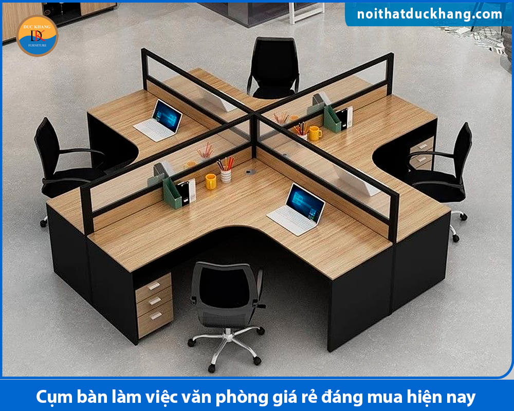 Cụm bàn làm việc văn phòng giá rẻ cho 2 - 4 người