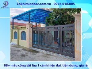 88+ mẫu cổng sắt lùa 1 cánh hiện đại, tiện dụng, giá rẻ