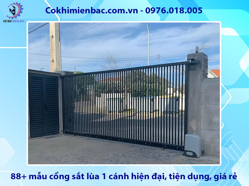 88+ mẫu cổng sắt lùa 1 cánh hiện đại, tiện dụng, giá rẻ 88+ mẫu cổng sắt lùa 1 cánh hiện đại, tiện dụng, giá rẻ