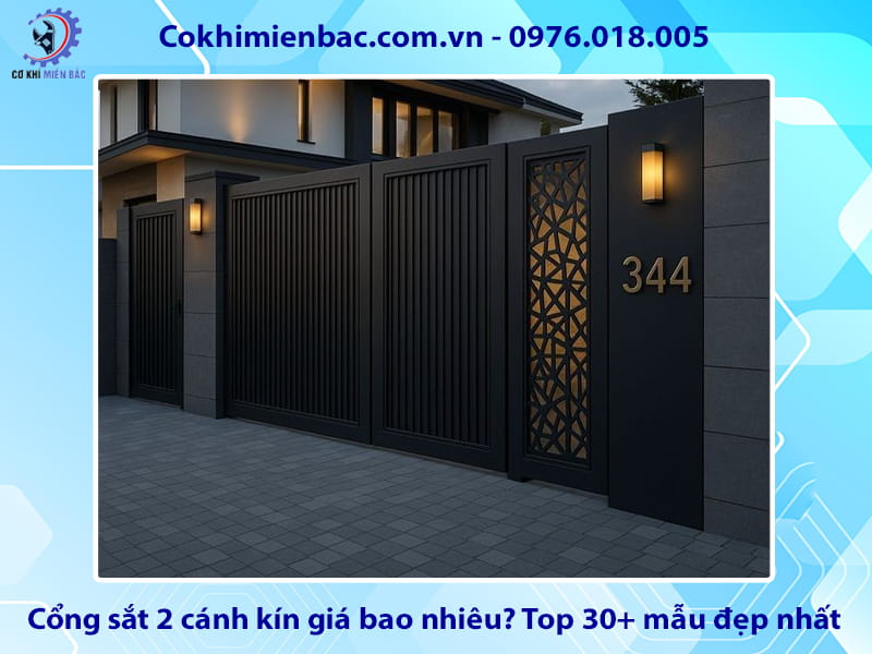 Cổng sắt 2 cánh kín giá bao nhiêu? Top 30+ mẫu đẹp nhất Cổng sắt 2 cánh kín giá bao nhiêu? Top 30+ mẫu đẹp nhất