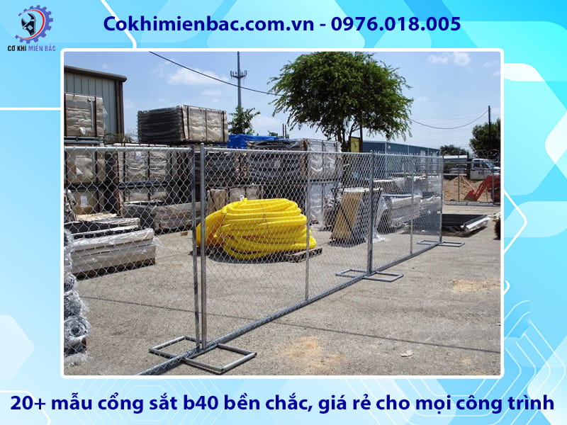 20+ mẫu cổng sắt b40 bền chắc, giá rẻ cho mọi công trình