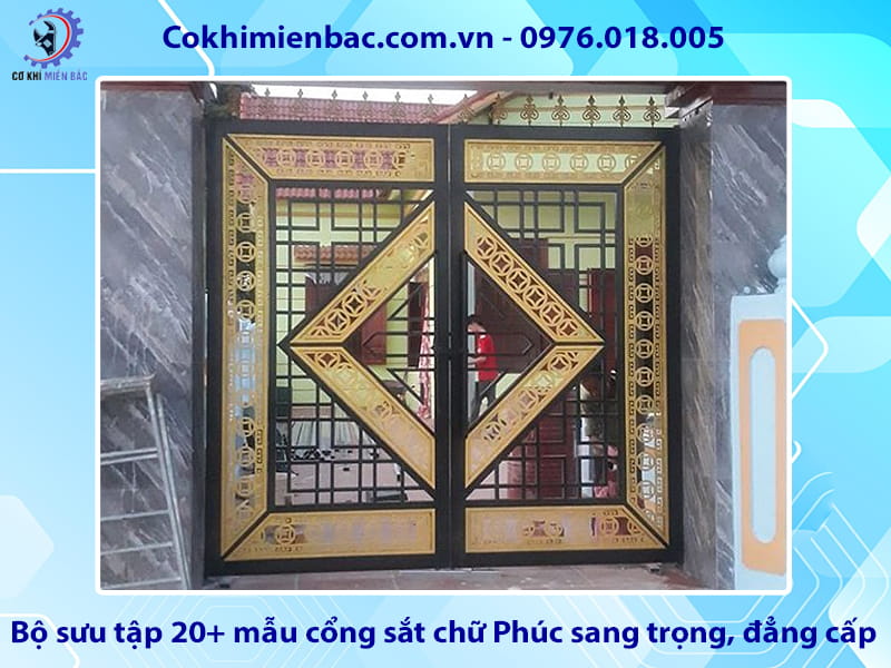 Bộ sưu tập 20+ mẫu cổng sắt chữ Phúc sang trọng, đẳng cấp