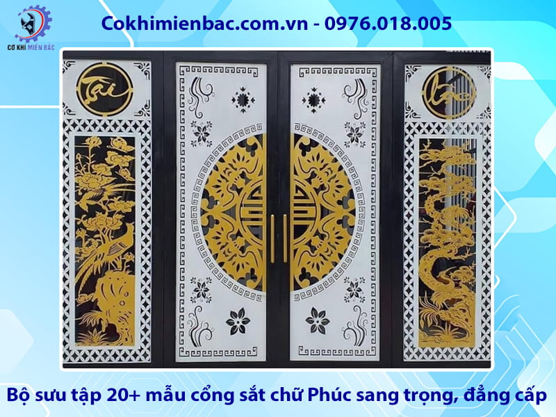Bộ sưu tập 20+ mẫu cổng sắt chữ Phúc sang trọng, đẳng cấp