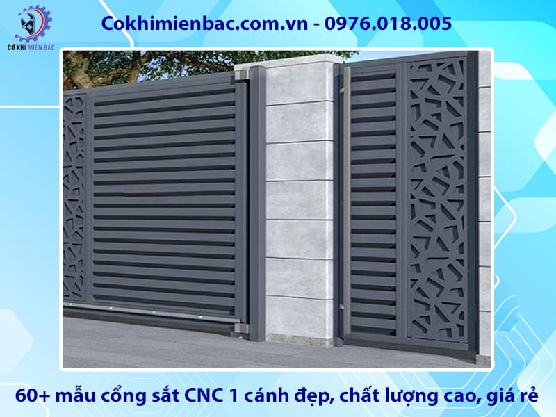 60+ mẫu cổng sắt CNC 1 cánh đẹp, chất lượng cao, giá rẻ