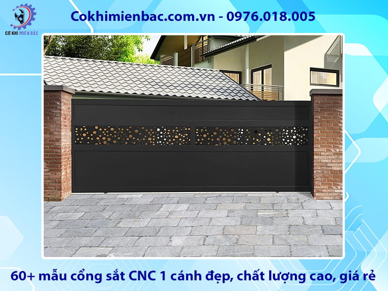 60+ mẫu cổng sắt CNC 1 cánh đẹp, chất lượng cao, giá rẻ
