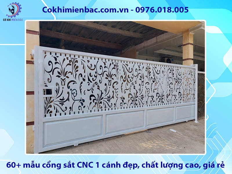 60+ mẫu cổng sắt CNC 1 cánh đẹp, chất lượng cao, giá rẻ